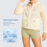 Athletic Jackets Quick-Dry Hooded Adjustable Fit Featherlight Feel Workout UV Protection