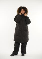 Plus Classic Hooded Long Puffer Coat Splashproof