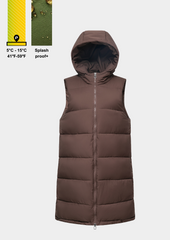 Winter Warmer Slim Long Puffer Gilet Splashproof