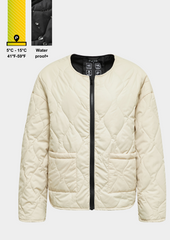 Water Repellent Quilted Crew Neck Puffer Jacket