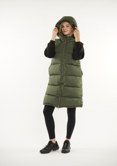 Winter Warmer Slim Long Puffer Gilet Splashproof