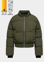 Metal Zip Water Repellent Bomber